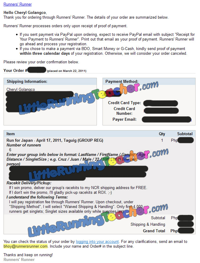sample email
